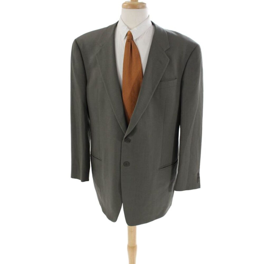 Mani Mens Wool Buttoned Collared Long Sleeve Blazer Jacket Brown Size EUR 46
